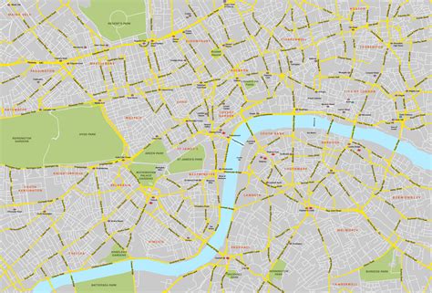 Central London Map Royalty Free Editable Vector Map Maproom