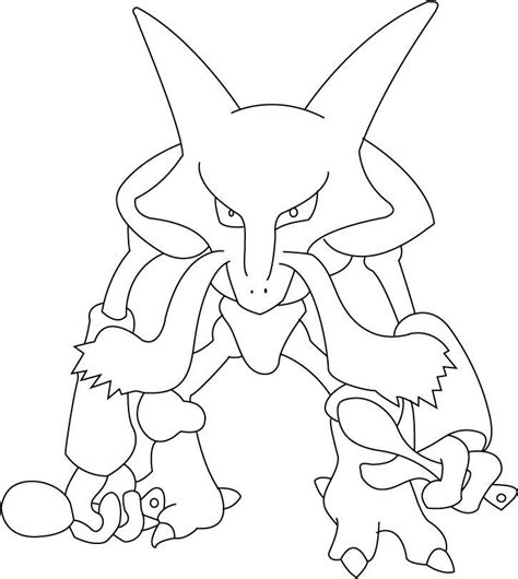 Pokemon Kadabra Coloring Page Sketch Coloring Page