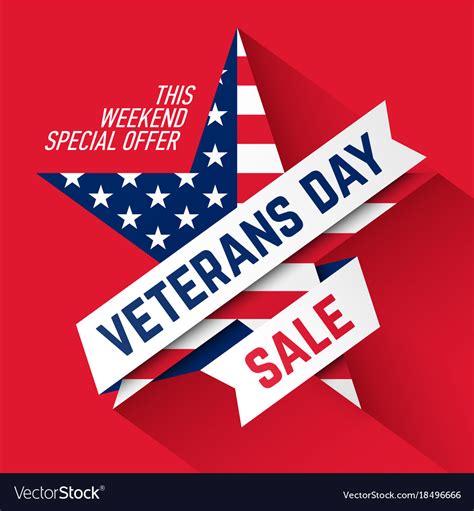 Veterans Day Sale Banner Royalty Free Vector Image