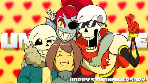 The word was first used for catholic feasts to commemorate saint. Happy 5th Anniversary, Undertale! by CrushTower on Newgrounds