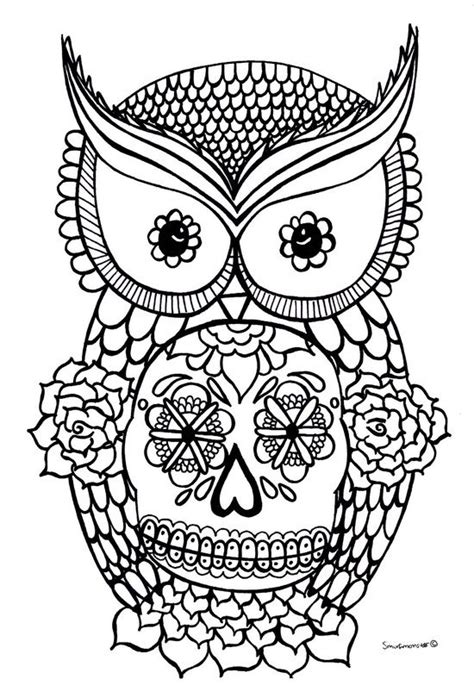 Sugar Skull Owl Art Print Owl Art Print Sugar Skull Owl Owl Art