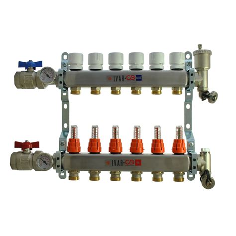 1 Ivar Stainless Steel Hydronic Manifold For Radiant Floor Heating 6