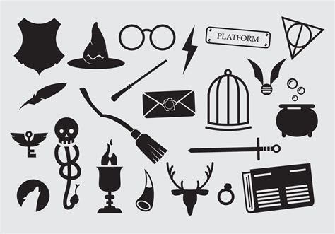Iconos Del Vector De Harry Potter Descargar Vectores Gratis