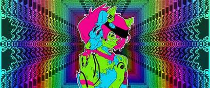 Rave Furry Psychedelic Acid Lapfox Character Trax