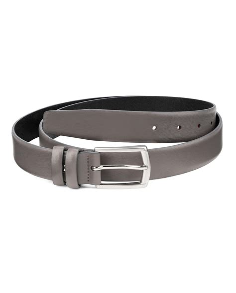 Buy Grey Leather Belt For Men Free Shipping