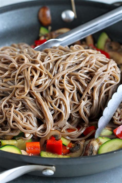 Healthy Soba Noodle Recipe W Mushrooms And Zucchini Vegan