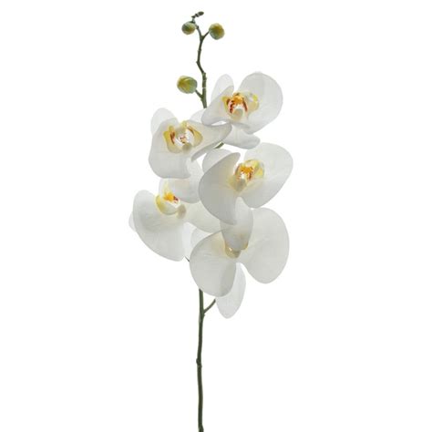 Flor Artificial Orquídea Blanca Con 5 Flores