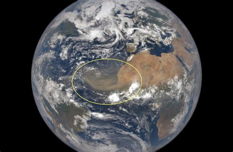 Giant Saharan Dust Cloud Blowing Over The Atlantic Is Visible From A