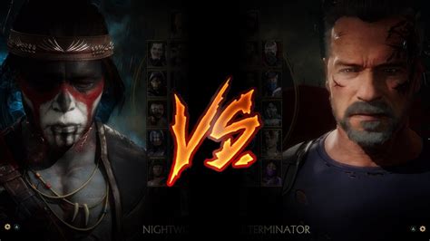 Mortal Kombat 11 Nightwolf Vs The Terminator Very Hard Youtube
