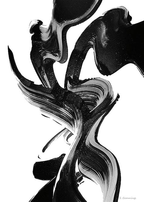 Unique Black And White Abstract Art Black Beauty 7 Sharon Cummings