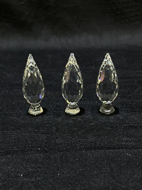 Swarovski Figurines Silver Crystal City Set Poplar Trees 158979 For