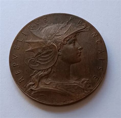 Antique French Art Nouveau Deco Bronze Signed Medal Vintage Mariana France Head 6000 Picclick