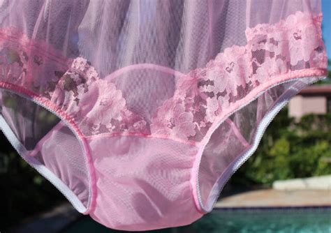 Nel Jen Sissy Candy Pink Vintage Panties W Large Mushroom Double Gusset Full Cut Ebay