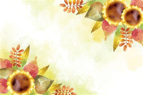 Free Vector Watercolor Autumn Background