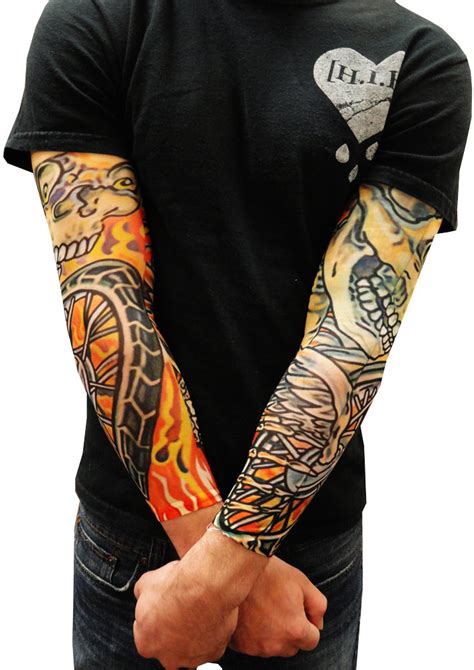 Flaming Skull Tattoo Sleeve