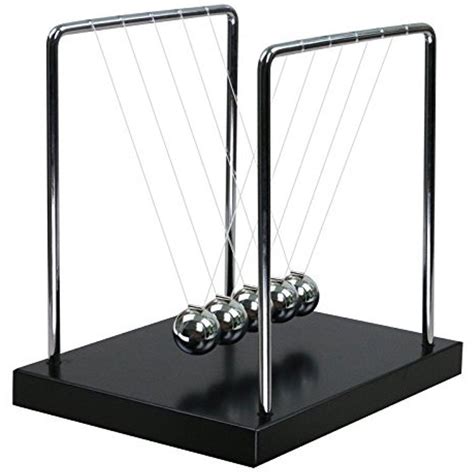 classic newtons cradle balance balls science psychology puzzle desk fun gadget with black wooden