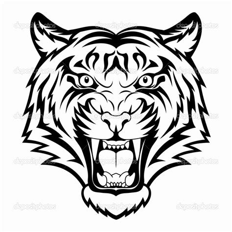 Tiger Head Coloring Page At GetColorings Com Free Printable Colorings