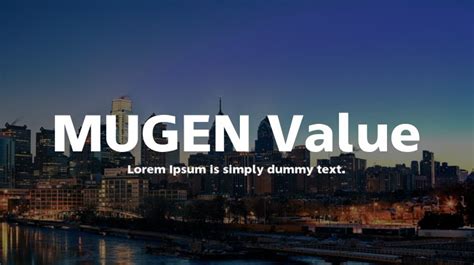 Mugen Value Font Download Free For Desktop And Webfont