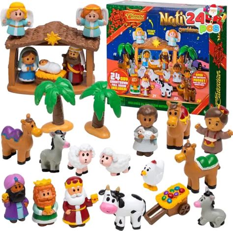 Joyin 24 Pcs Christmas 2023 Advent Calendar Miniature Toys Nativity