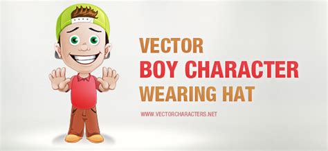 Free Boy Vector Character With A Hat Vector Characters