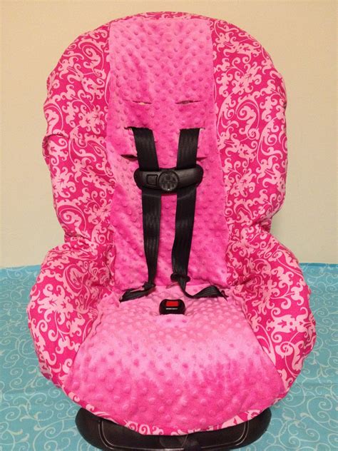 Pink Minky Toddler Car Seat Cover Pink Pink Pink Damask