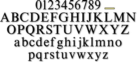 Times New Roman Flat Cut Numbers And Letters