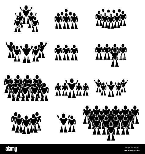 people-icon-set-group-of-people-icon-group-of-people-with-raised-hand-vector-illusration