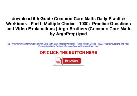 Ppt Download 6th Grade Common Core Math Daily Practice Workbook
