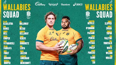 Wallabies On Twitter 🦘here We Go Your 35 Man Squad For The Englandrugby Series Dont Miss