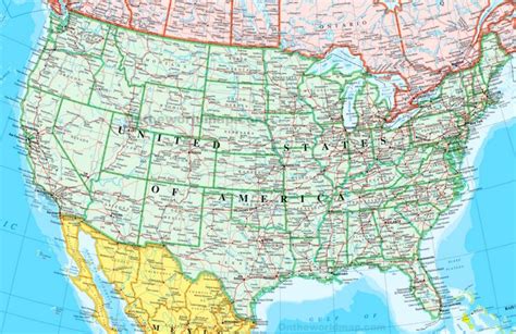 Map Of USA With States And Cities Usa Road Map Usa Map Time Zone Map