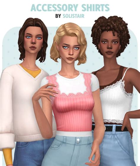 Accessory Shirts Solistair On Patreon Sims 4 Dresses Sims 4