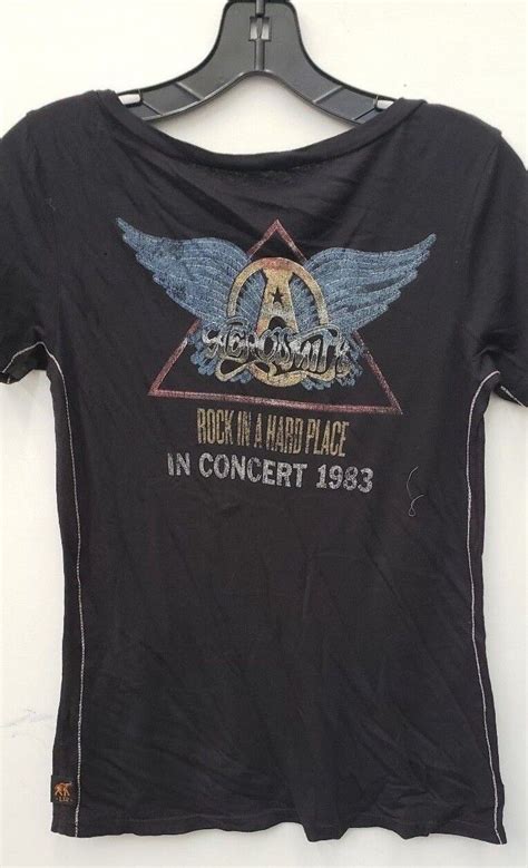 Trunk Ltd Aerosmith Womens Rock In A Hard Place Black Concert 1983 New