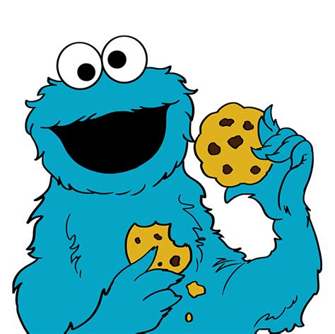 How To Draw Cookie Monster From Sesame Street Easy Drawing Guides In