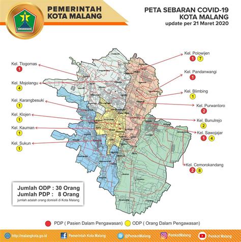 Terus Bertambah Begini Peta Persebaran Odp Dan Pdp Covid 19 Di Kota Malang