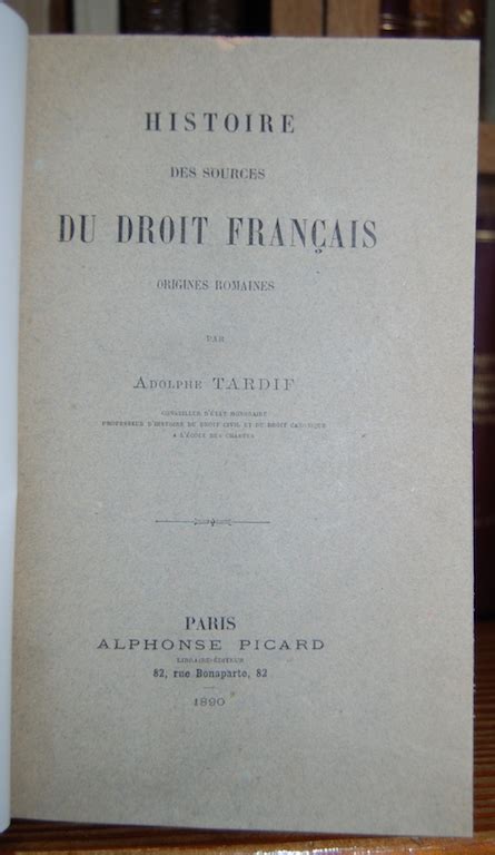 Histoire Des Sources Du Droit FranÇais Origines Romaines By Tardif