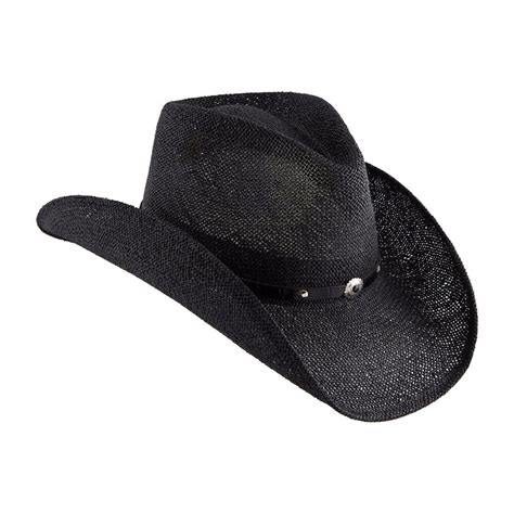 Stetson Mens Onyx Black Shapeable Straw Outdoor Hat Tsonyx 833407