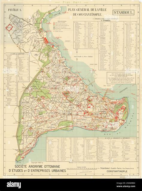 Mapa De Constantinopla Impresión De Constantinopla Cartel De