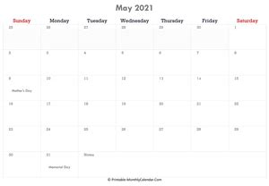 And since our 2021 calendar prints on 8.5″ x 11″ paper, the possibilities are endless! May 2021 Editable Calendar with Notes (Landscape Layout)