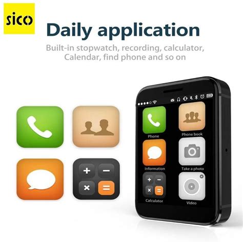 Sico Super Mini Cell Phone 2 In 1 22 Screen Sport Pedometer Phones