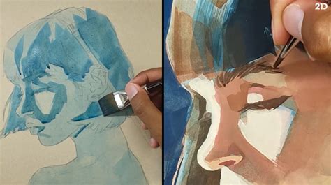 Painting Portraits In Gouache Draw