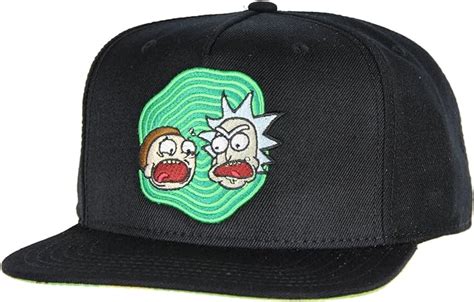 Rick And Morty Portal Adult Black Snapback Cap Hat Amazonca Clothing