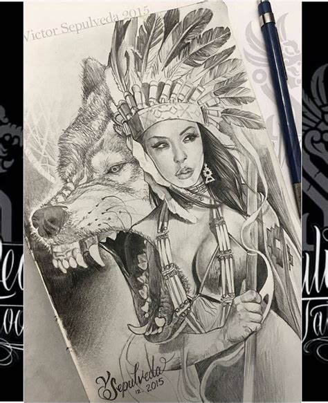 Native American Drawing Pencil Sketches Native American Drawing Indian Girl Tattoos Indian