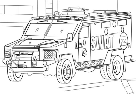 Swat Truck Coloring Pages By Erica Truck Coloring Pages Coloring