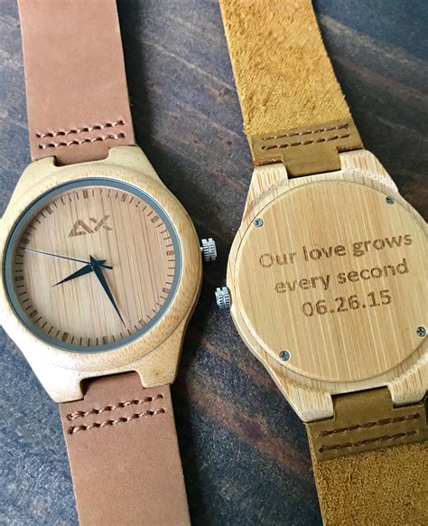 Free Engraving Wood Watch Engraved Wooden Watch Mens Watch Gift For
