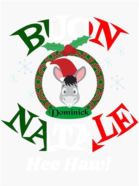 Dominick The Donkey Italian Christmas Song Sticker For Sale By