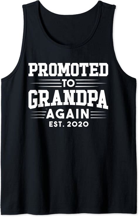 Promoted To Grandpa Again 2020 Grandpa Again 2020 Tank Top