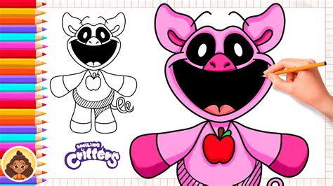 How To Draw Picky Piggy From Poppy Playtime Smiling Critters Youtube