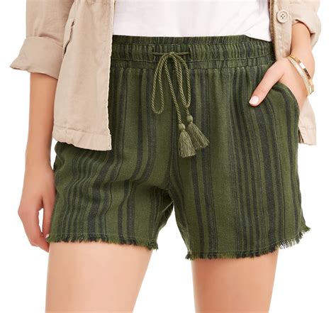 E Women S Linen Shorts With Drawstring Waist Walmart Com