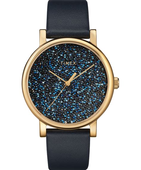 Crystal Opulence With Swarovski® Crystals 38mm Leather Strap Watch - Timex Malaysia