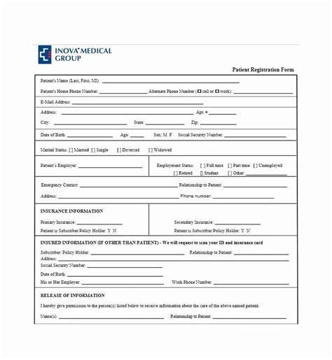 Patient Registration Form Template Beautiful 44 New Patient